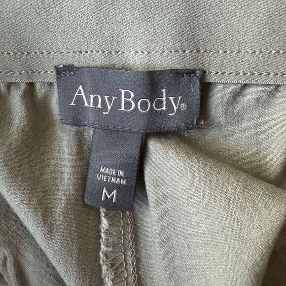 AnyBody Regular All-Stretch Twill Straight Leg Ankle Green Pants Size Medium - Picture 7 of 10